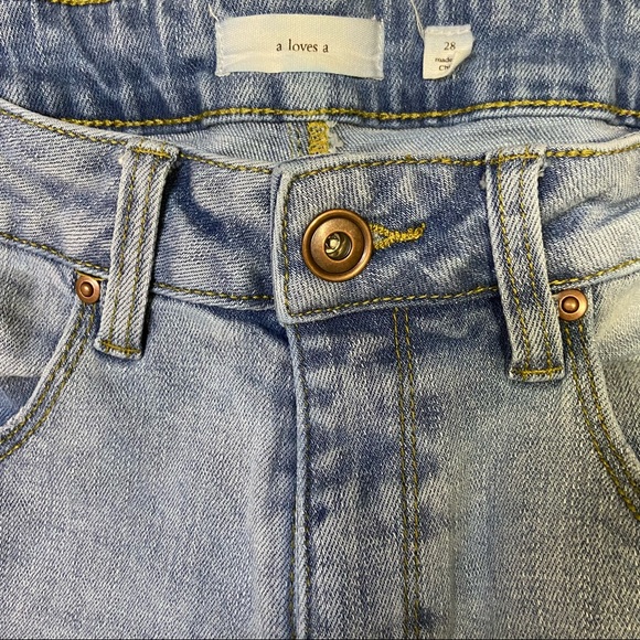 A Loves A Cropped Wide Leg High Waist Rise Jeans Women’s Size 28 - Picture 9 of 13